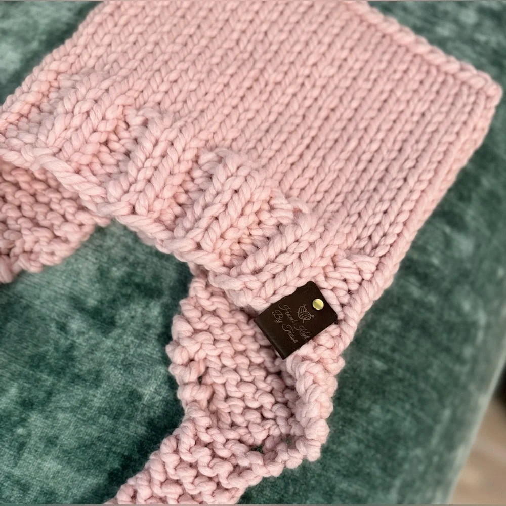 Handmade Hand Crafted Knit Ear Flap Cat Hat Adult Teen size Pink - Picture 10 of 10